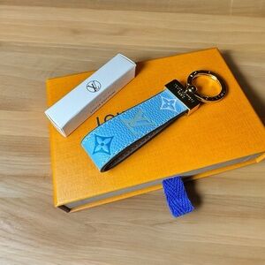 Louis Vuitton Blue / Gold Key Chain